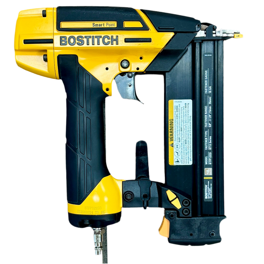 BOSTITCH Smart Point 18-Gauge 2-1/8" Pneumatic Straight Brad Nailer (BTFP12233) Bostitch nail gun on a white background