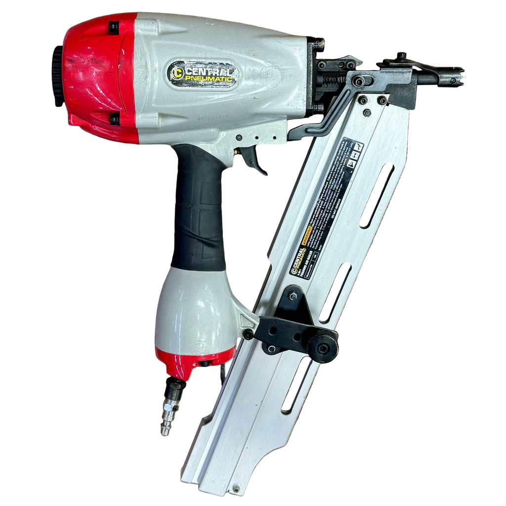 CENTRAL PNEUMATIC 3-in-1 3-1/4" Pneumatic Framing Nailer (64141) Cortland nail gun on a wooden floor