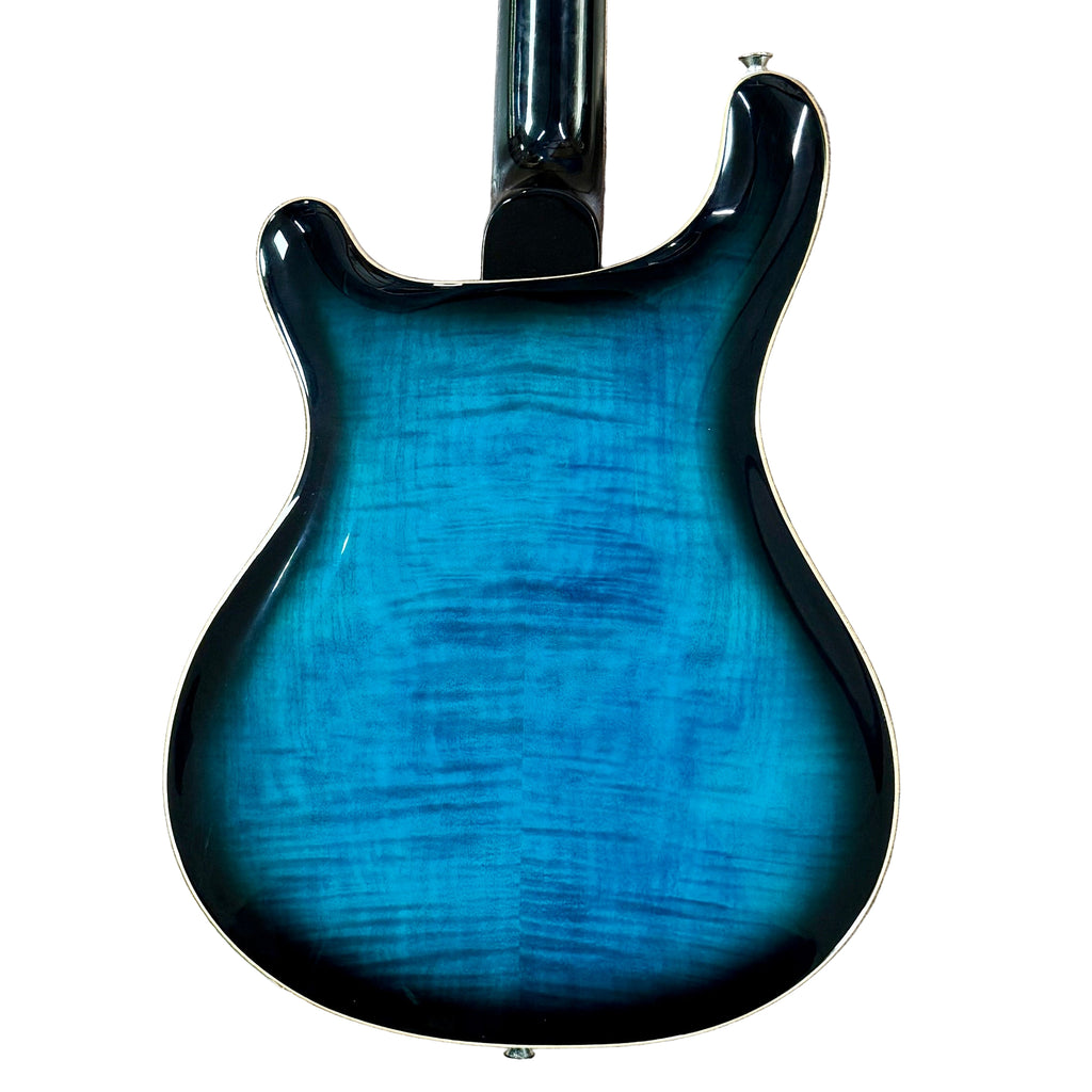 PRS Paul Reed Smith SE Piezo Hollowbody Electric Guitar w/ Soft Case Blue electric guitar body on a white background