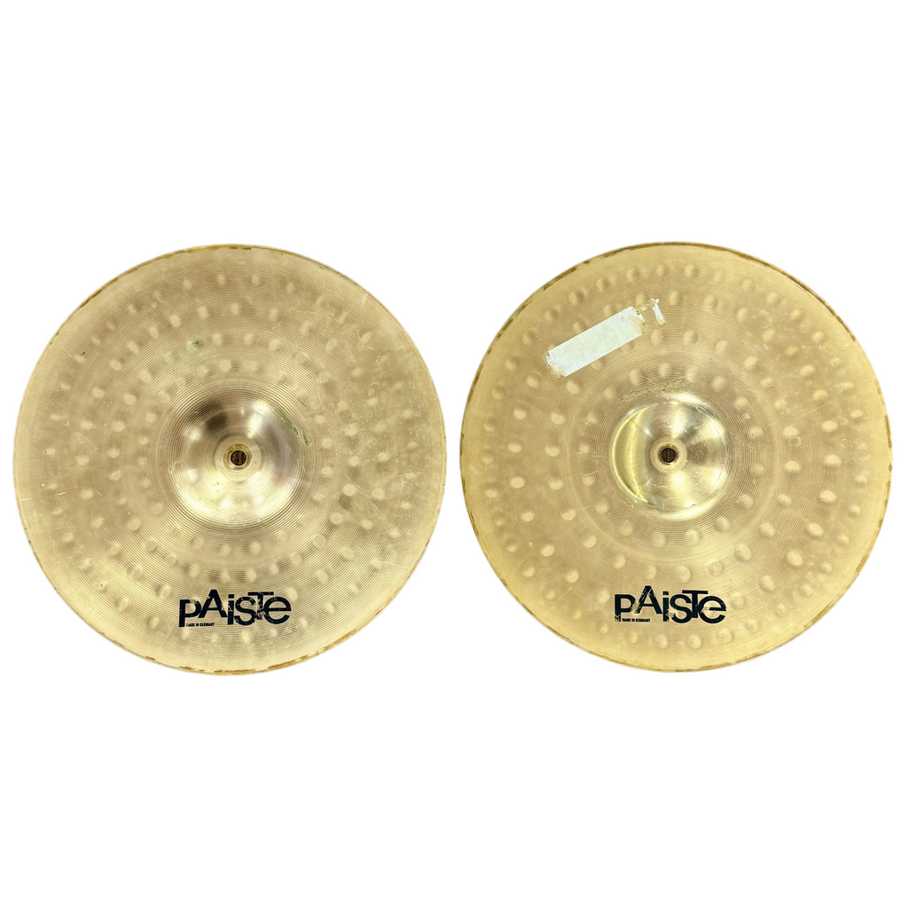 Paiste PST 5 14" Hi-Hat Cymbals (Top & Bottom) Two Paiste cymbals on a white background