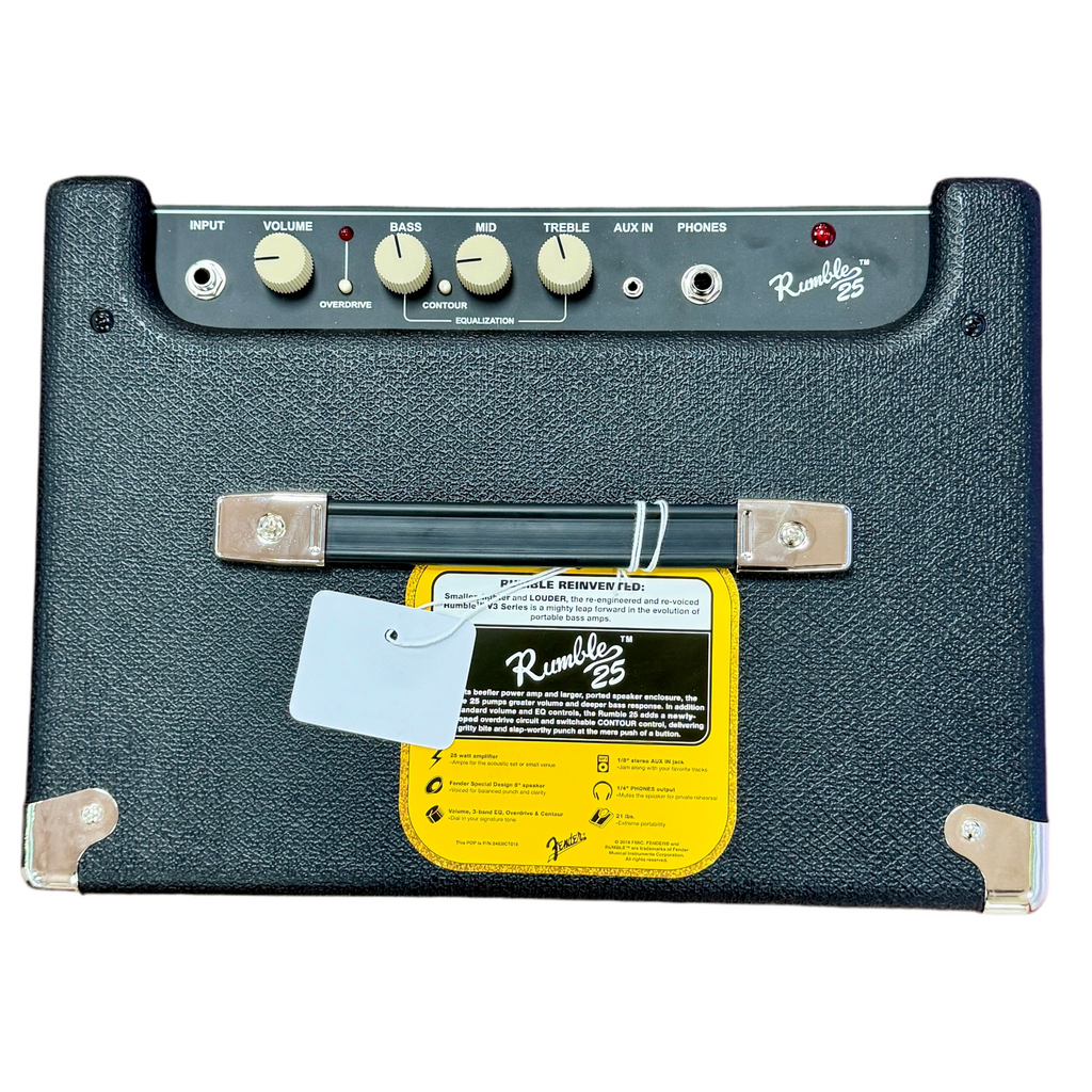 Fender Rumble 25 Bass Combo Amplifier top