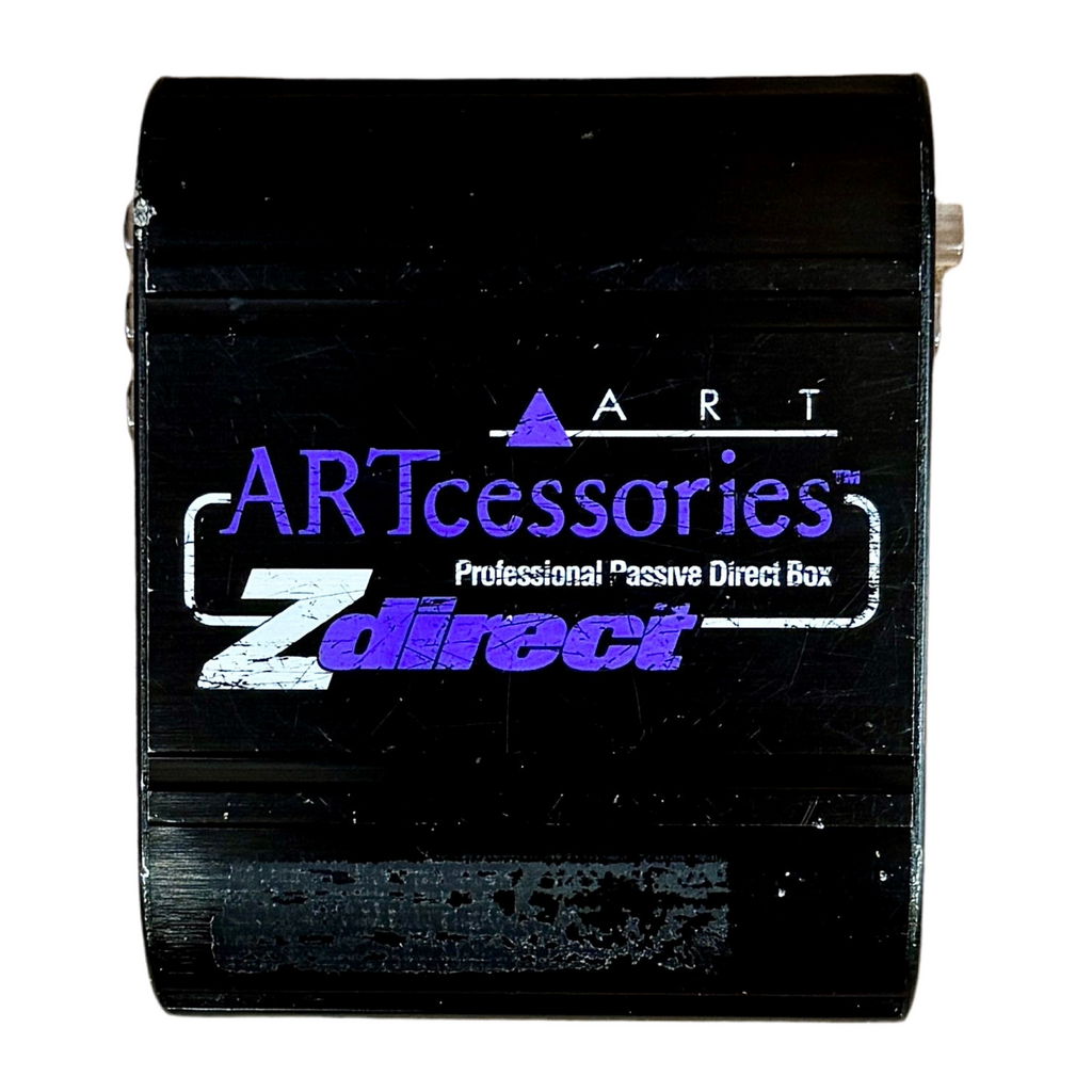 Black professional passive direct box with 'ART' branding on a white background