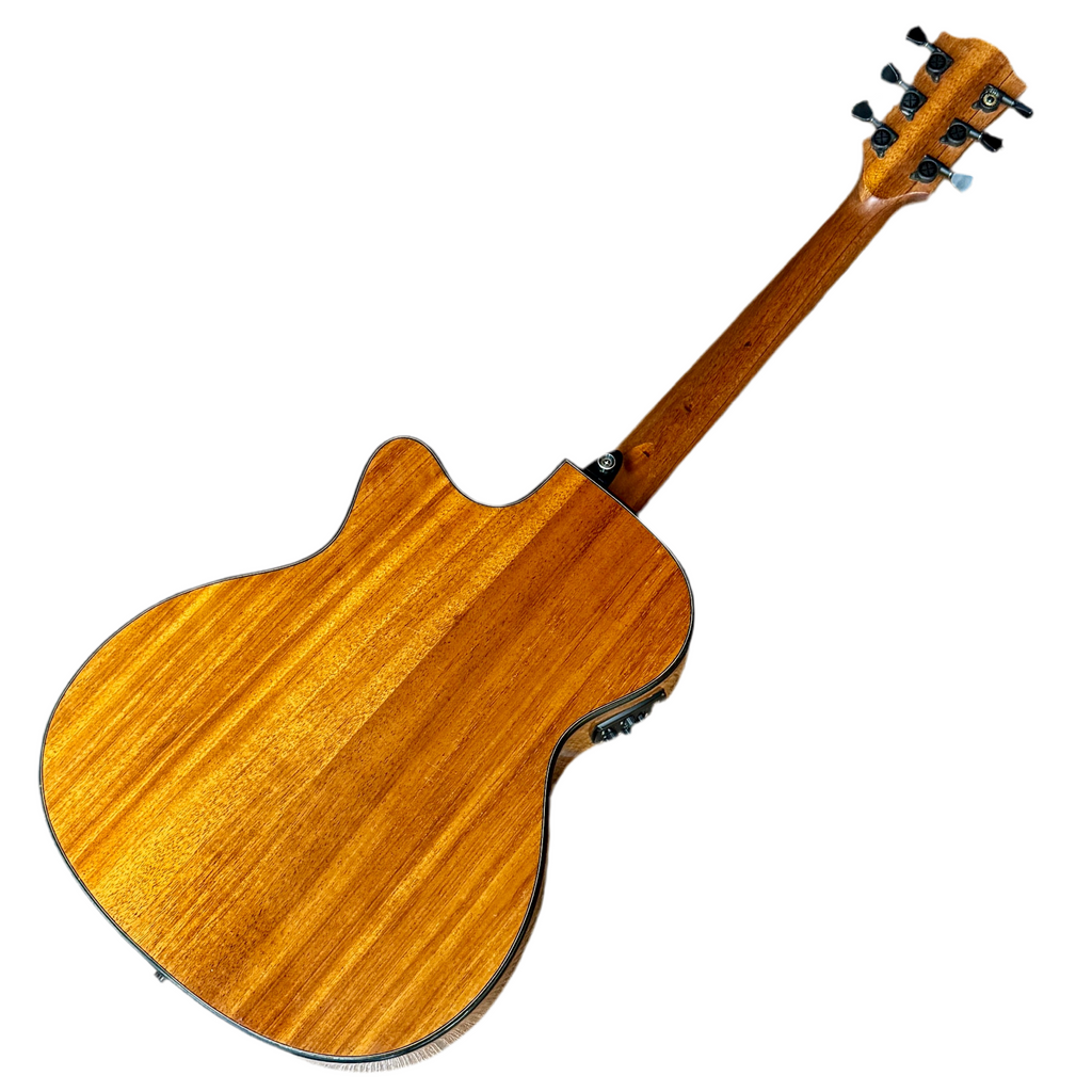 LAG Guitars Tramontane T80ACE Acoustic-Electric Guitar Wooden acoustic guitar on a white background