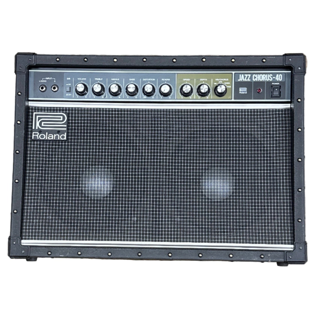 Roland JC-40 JAZZ CHORUS-40 Guitar Combo Amplifier Roland Jazz Chorus 40 guitar amplifier on a white background