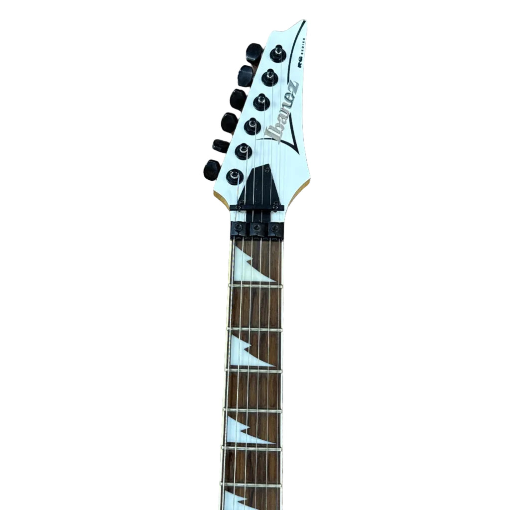 Ibanez RG Series RG350DX Electric Guitar neck with headstock on a white background