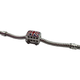 Pandora .925 Sterling Silver London Double Decker Bus Charm Silver charm with British flag design on a white background