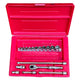 Snap-On 3/8" Drive 17-Piece Socket Wrench Set w/ Hard Case Socket set in a red tool case on a white background