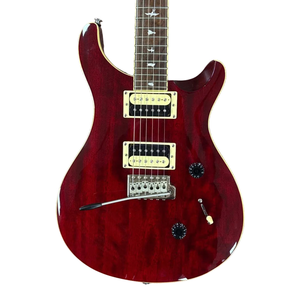 PRS Paul Reed Smith SE Standard ST4VC Electric Guitar w/ Soft Case Red electric guitar with a white background