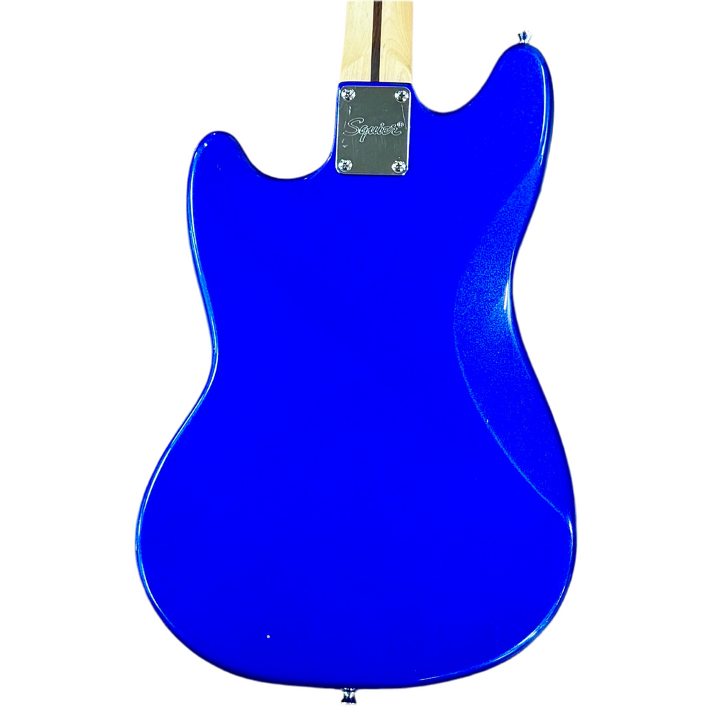 Fender Squier Mustang Electric Guitar Blue electric guitar body on a white background