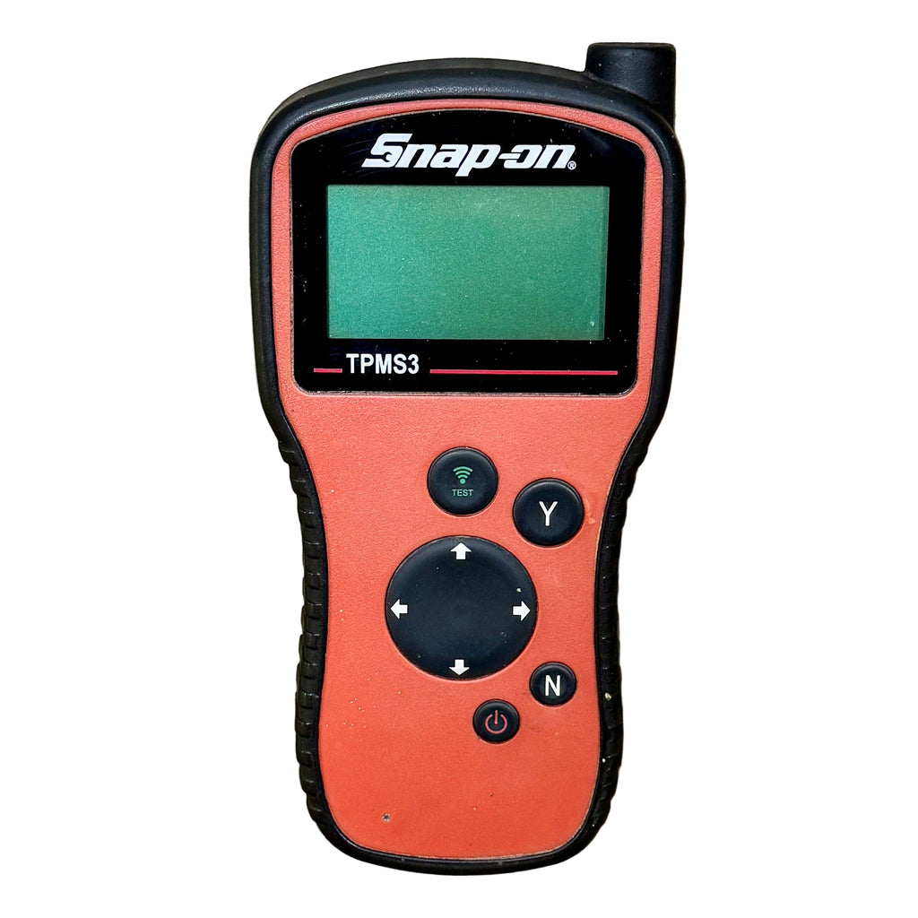 Snap-On Tire Pressure Sensor System Tool w/ Hard Case (TPMS3) Red Snap-on diagnostic tool with a screen on a white background