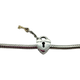 Pandora .925 Sterling Silver/14K Gold "Key To My Heart" Heart Lock and Key Charm Silver heart-shaped lock charm on a white background