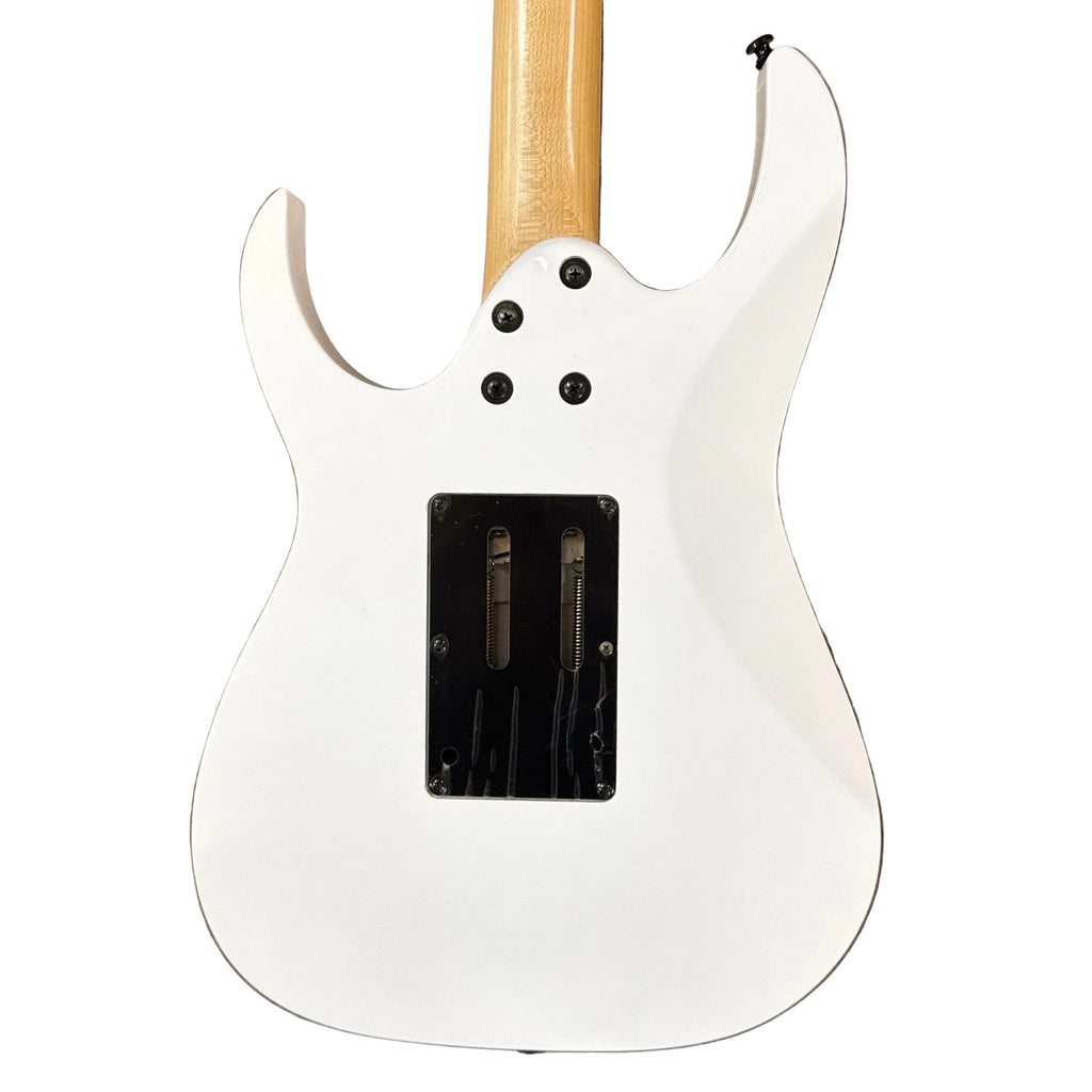 Ibanez RG Series RG350DX Electric Guitar White electric guitar body with a maple neck on a white background