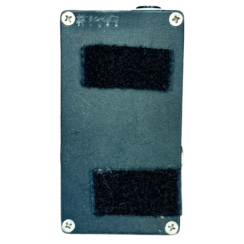 JHS THE AT Andy Timmons Signature Drive Overdrive Guitar Effects Pedal Rectangular blue object with black patches on a white background