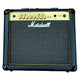 Marshall MG30CFX Guitar Combo Amplifier Marshall amplifier on a wooden floor with a person's feet in the foreground