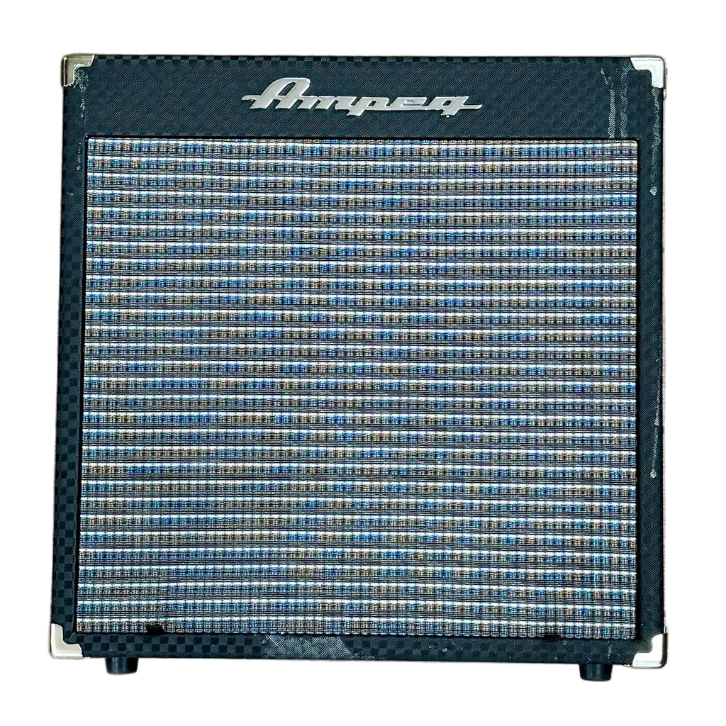 Ampeg ROCKET BASS RB-108 Bass Combo Amplifier Ampeg amplifier on a wooden floor with shoes at the bottom
