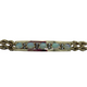 14K Yellow Gold .10CTW Diamond Opal Stationary Rope Bracelet Gold bracelet with opal stones on a white background