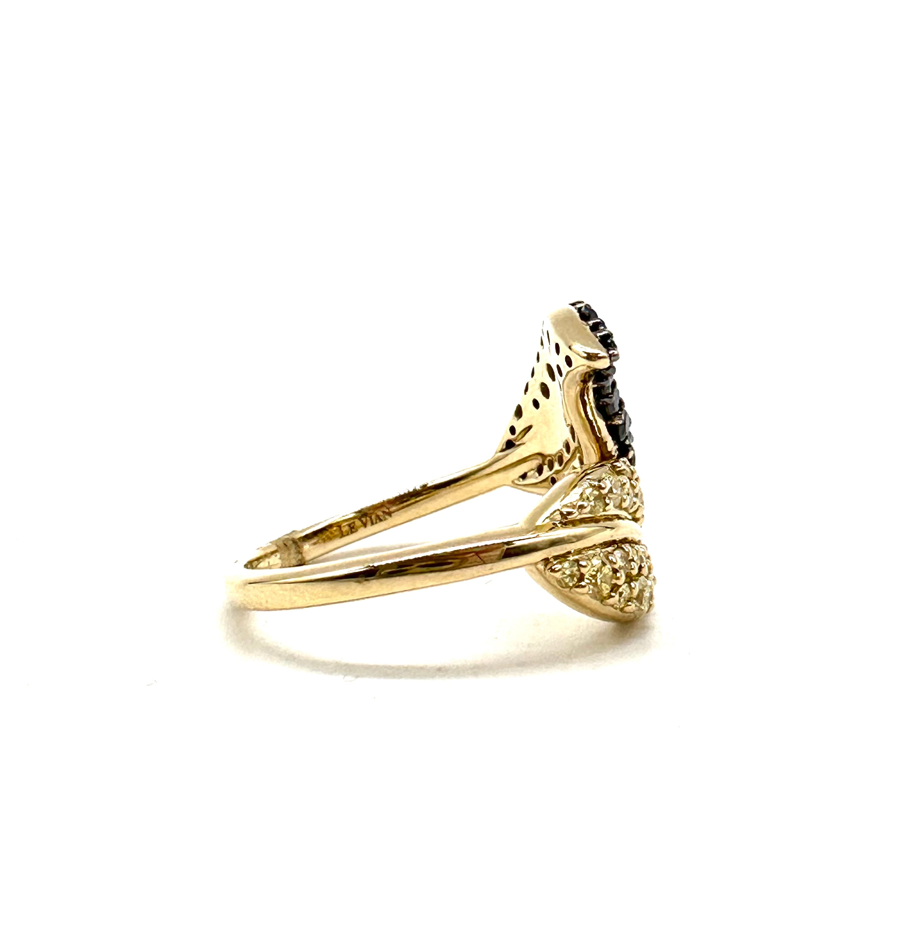 LeVian black and yellow diamond leaf ring – Dick's Pawn Superstore