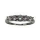 .925 Sterling Silver 5-Inline CZ Ring Diamond ring with five stones on a white background