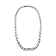 .925 Sterling Silver 27.2G Oval Link Chain Necklace Silver chain necklace on a white background