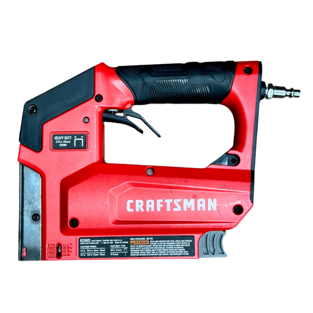 CRAFTSMAN 18-Gauge 3/8" Pneumatic Narrow Crown Finish Stapler (CMPCS38)