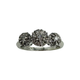 10K White Gold 3/4CTW Diamond 3 Flower Cluster Ring