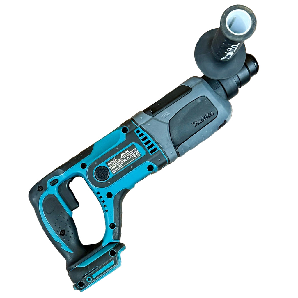 Makita 18V LXT 7/8" Cordless SDS-Plus Concrete/Masonry Rotary Hammer (XRH04) Blue and black rotary hammer drill on a white background