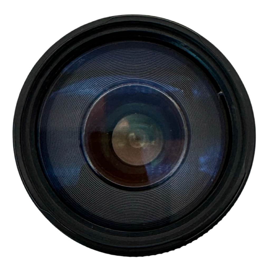 Canon EOS Rebel T3 12.2 MP CMOS Digital SLR Camera w/ Canon Zoom Lens EF-S 18-55mm f/3.5-5.6 IS II & Canon Zoom Lens EF 75-300mm f/4-5.6 III Lenses Camera lens with black rim on a white background