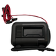 A black NOCO Air 10 portable air compressor with attached black hose, red and black wire harness, and black connector plugs, shown on a plain white background.