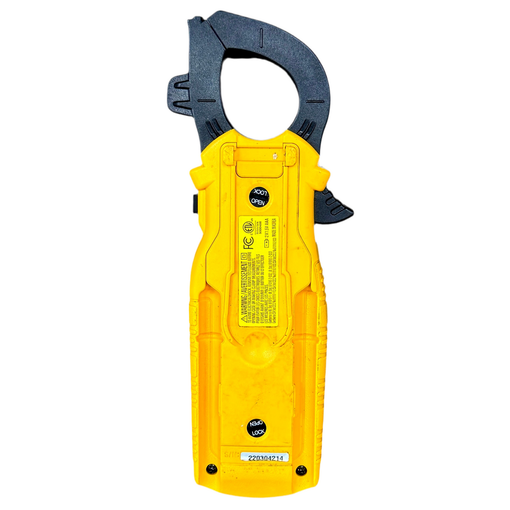 UEi Test Instruments DL569 400A Dual Display Digital Clamp Meter w/ Case & Accessories Yellow clamp meter on a white background