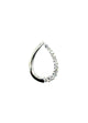 14K White Gold 1/2CTW Diamond Split Teardrop Pendant