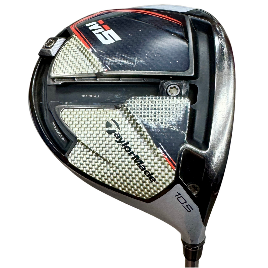 TaylorMade M5 10.5-Degree Driver RH Golf Club Golf club head with TaylorMade branding on a white background