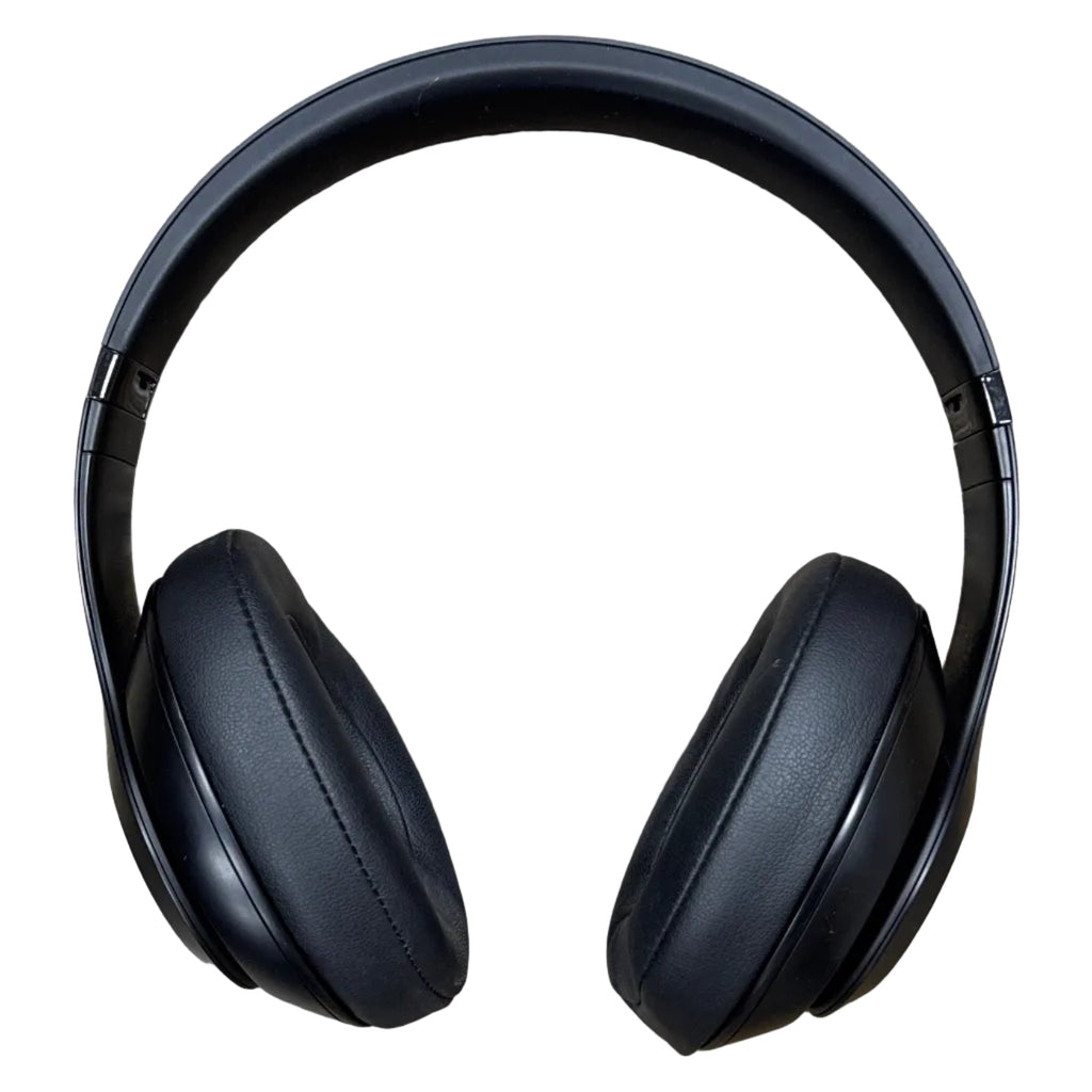 Apple Beats Studio3 Wireless Noise Cancelling Over-Ear Headphones w/ Case - Matte Black over-ear headphones on a white background