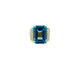 14K Yellow Gold Emerald Cut Blue Topaz 1/2CTW Diamond Pavé Ring