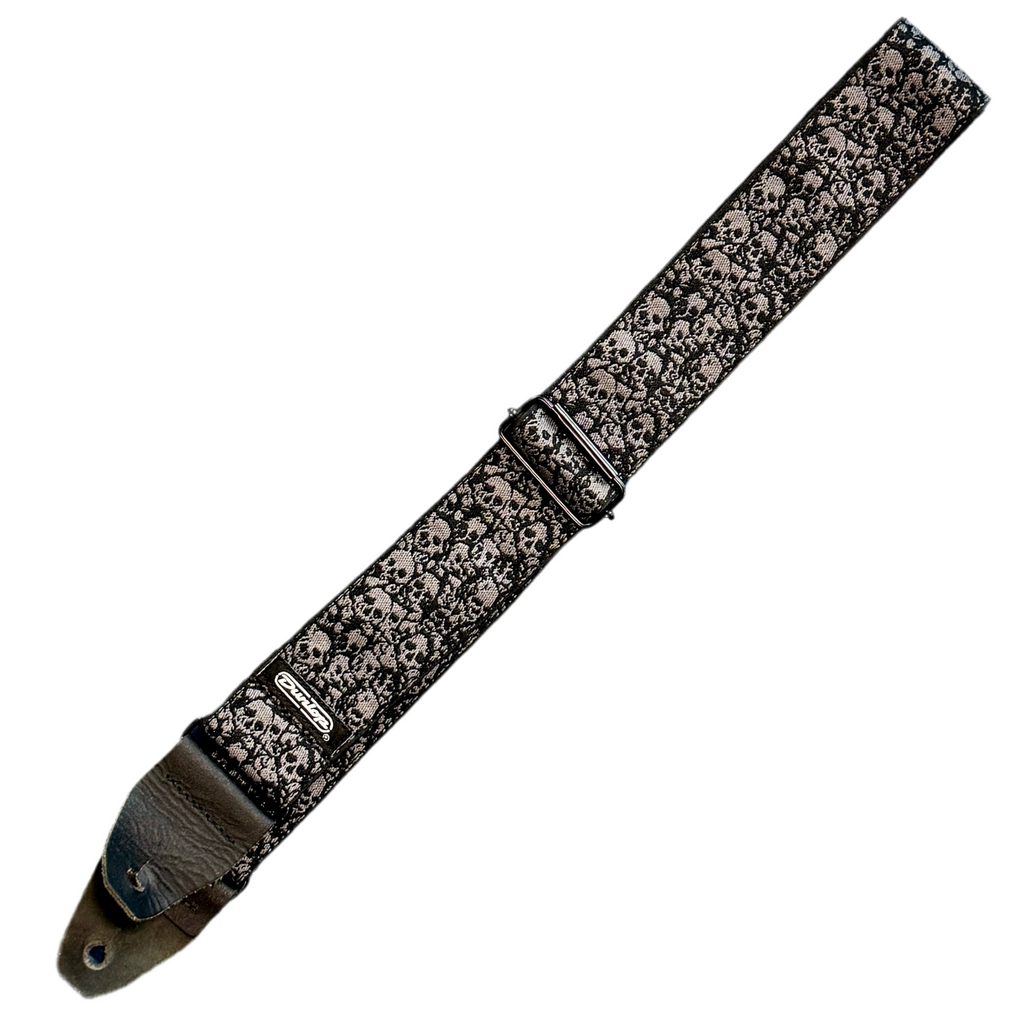 Jackson JS1 Dinky Electric Guitar strap with skull pattern on a white background