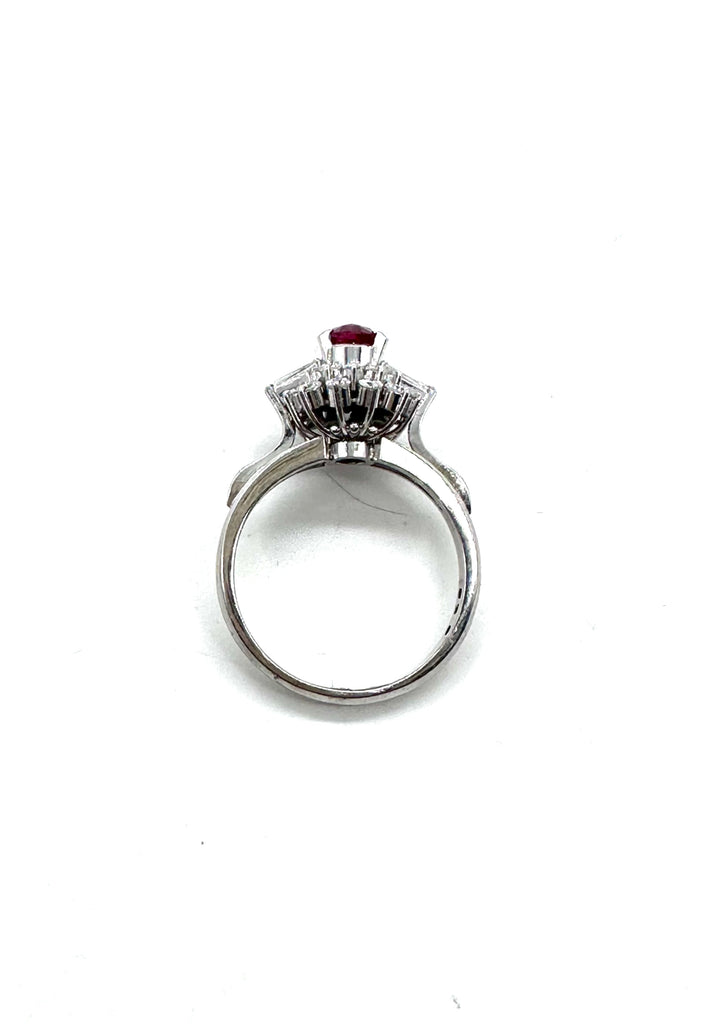 Ruby and Diamond Ballerina Ring hole