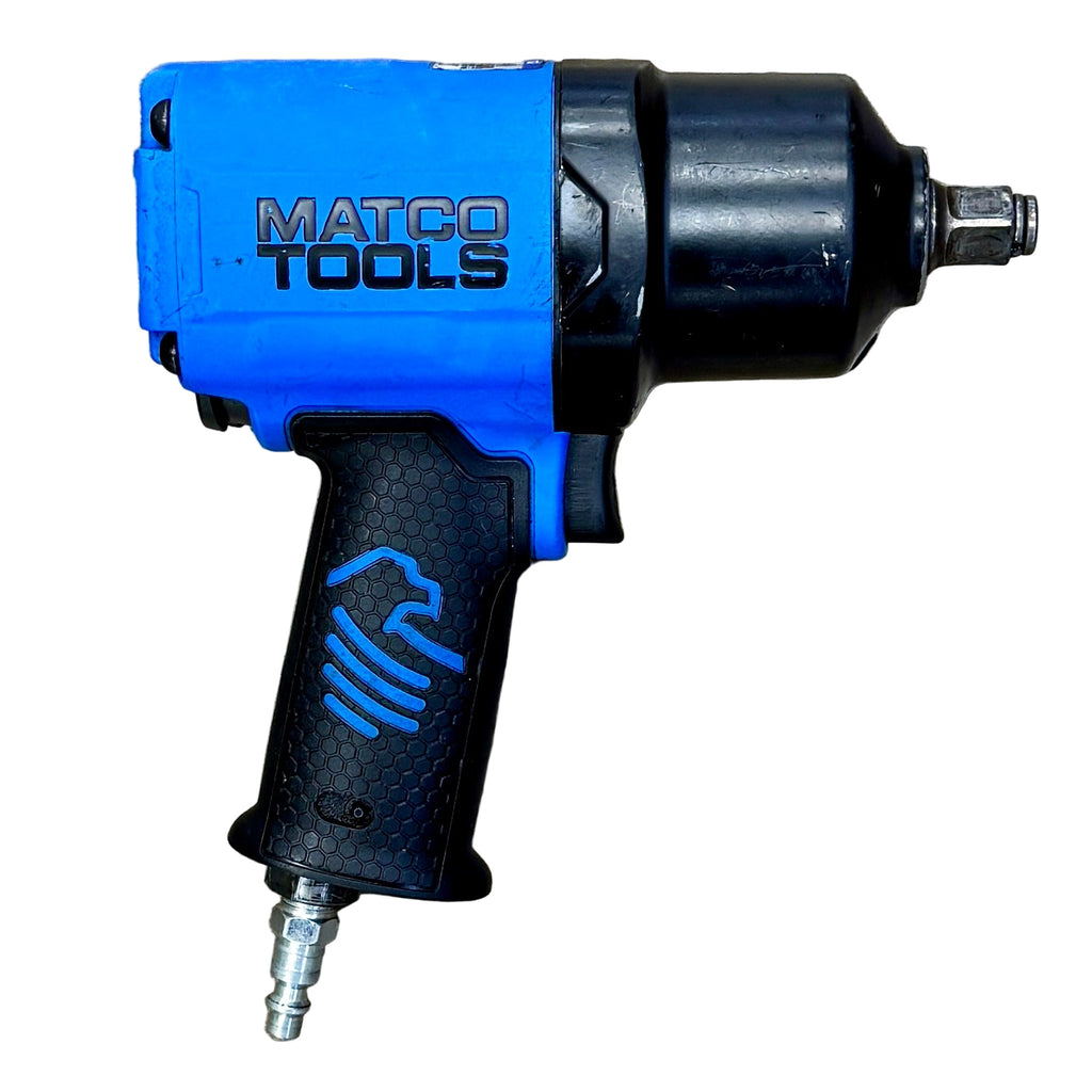 MATCO TOOLS 1/2" Drive Pneumatic Air Impact Wrench - Blue (MT2779) Blue and black Matco Tools impact wrench on a white background