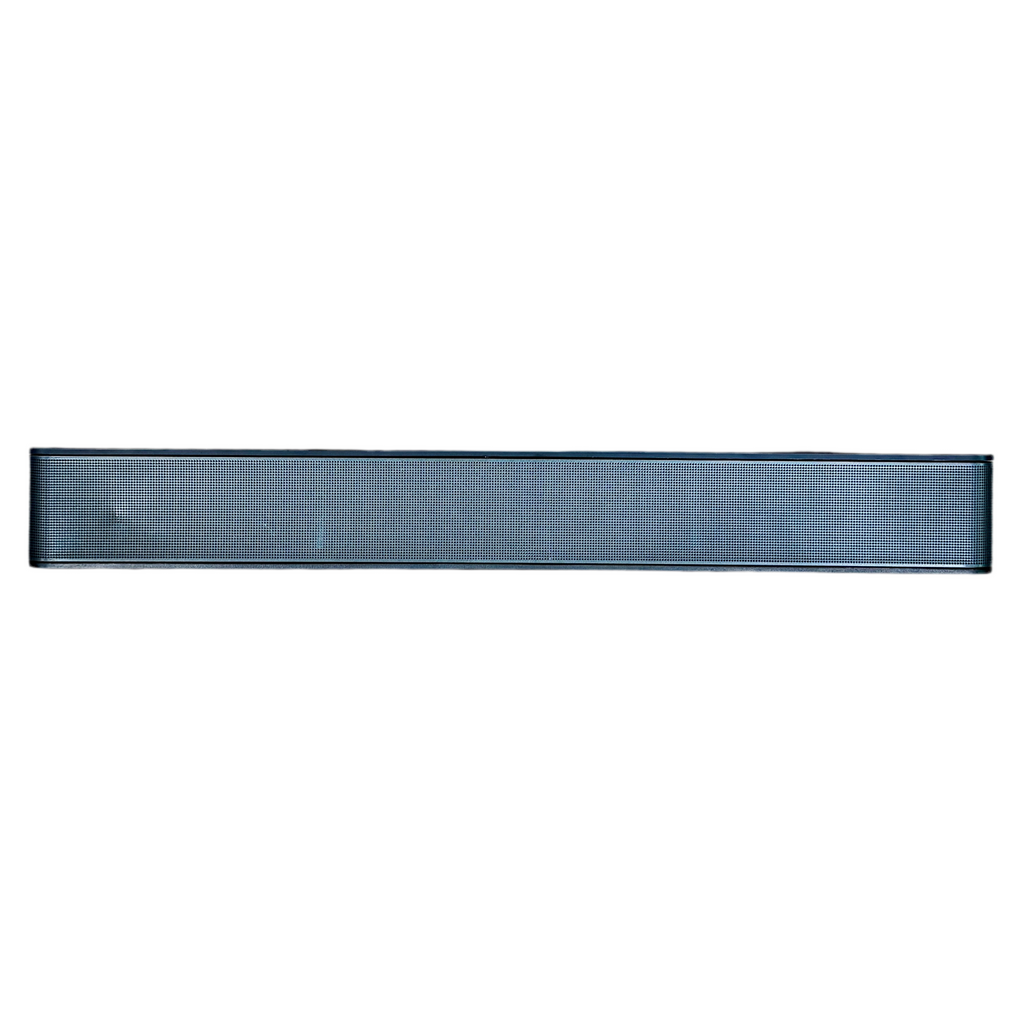 Rectangular black speaker on a white background
