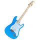 Fender Squier Limited Edition Sonic Stratocaster HT H Electric Guitar Blue electric guitar with a white pickguard on a white background