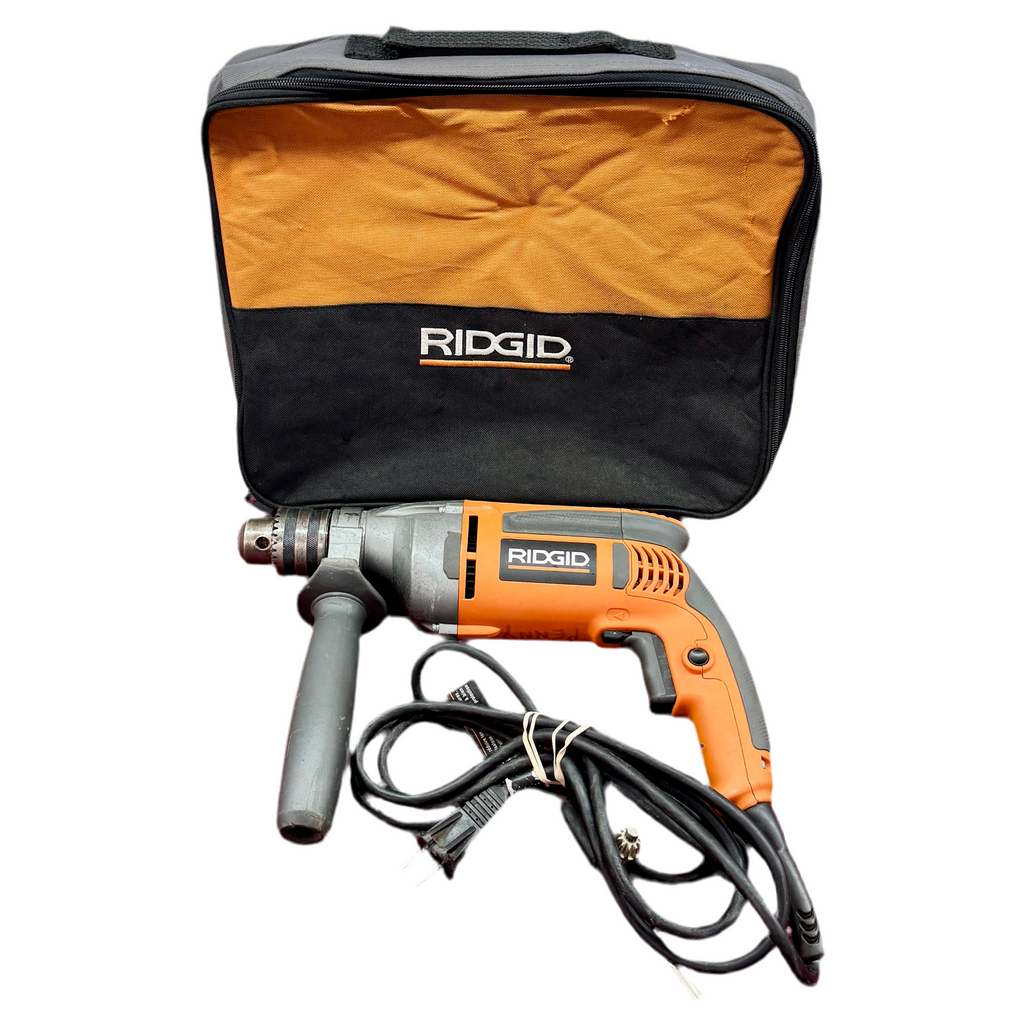 RIDGID 8-Amp 1/2" Heavy-Duty Variable Speed Reversible Drill w/ Bag (R7111)