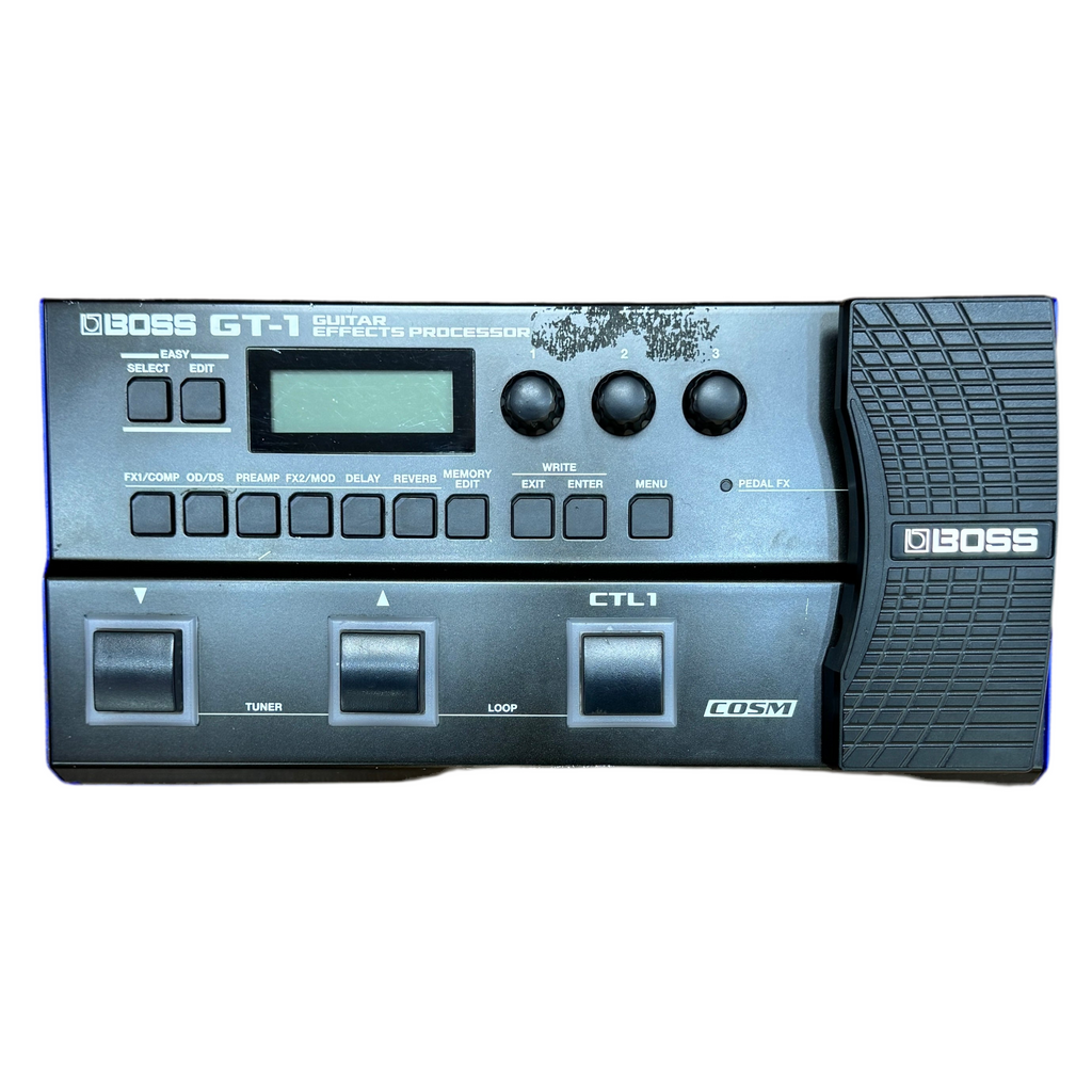 Boss GT-1 guitar effects processor on a white background