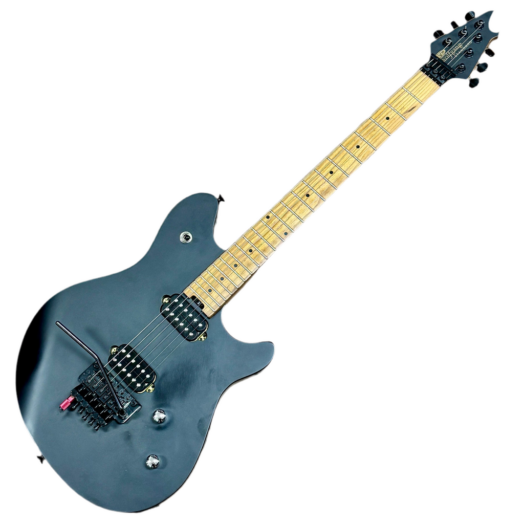 EVH Wolfgang WG Standard Electric Guitar Black electric guitar with a white background