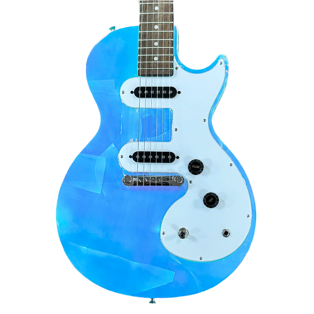 Epiphone Les Paul Model SL Melody Maker Electric Guitar Blue electric guitar on a white background