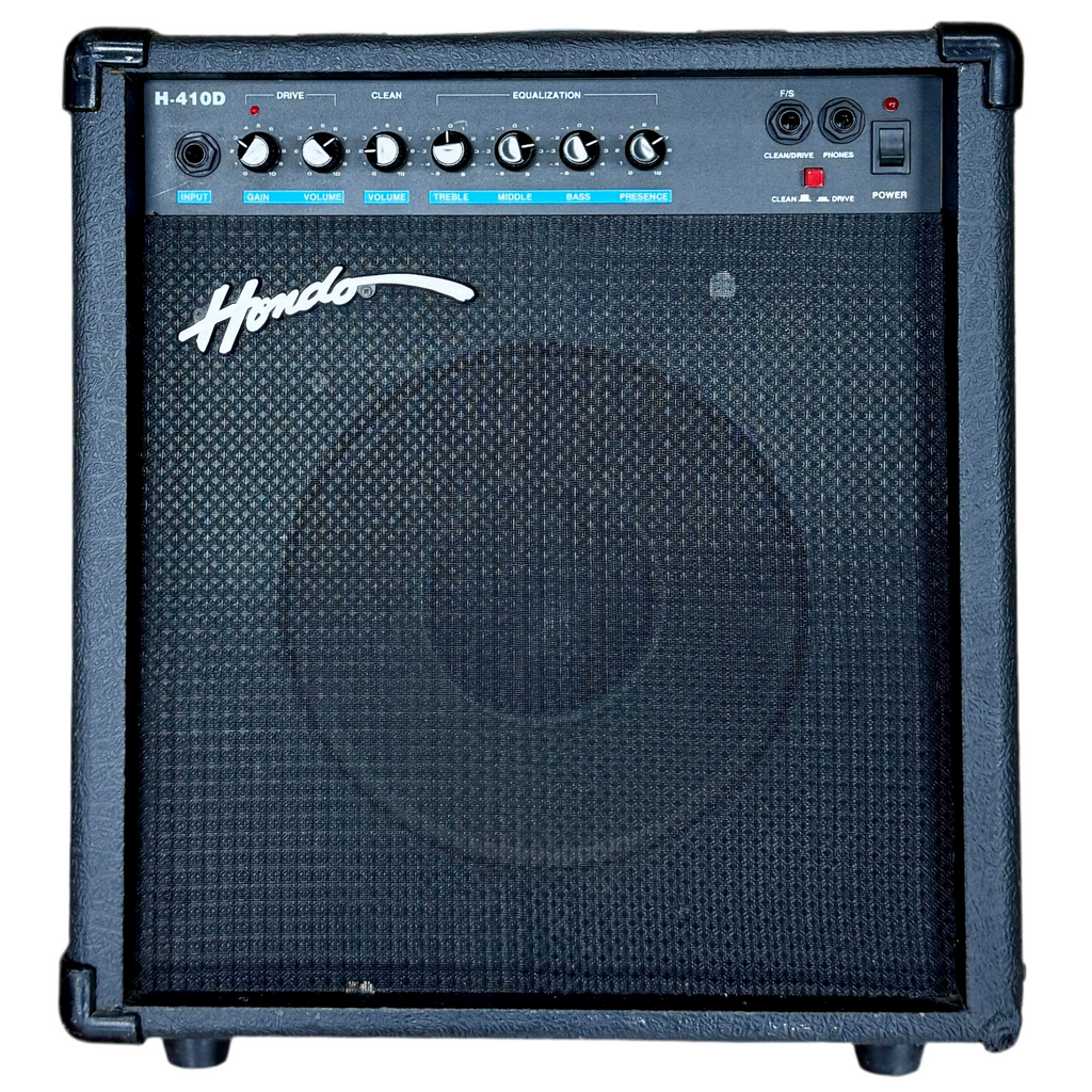 Hondo H-410D Guitar Combo Amplifier Hondo guitar amplifier on a white background