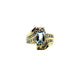 14K Yellow Gold Aquamarine & 1/4CTW Diamond Bypass Ring