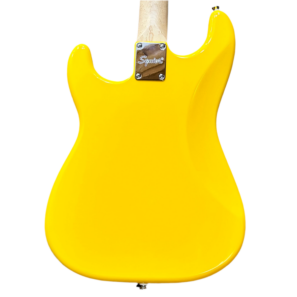 Fender Squier Stratocaster Electric Guitar Yellow electric guitar body on a white background