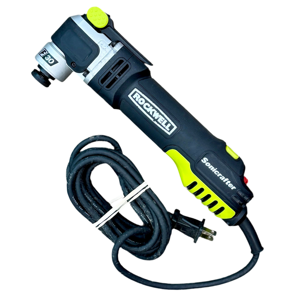 ROCKWELL Sonicrafter F30 3.5-Amp Corded Oscillating Multi-Tool (RK682) Rockwell Sonicrafter oscillating tool with cord on a white background