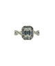 14K White Gold 2CTW Emerald Cut Diamond Halo Ring