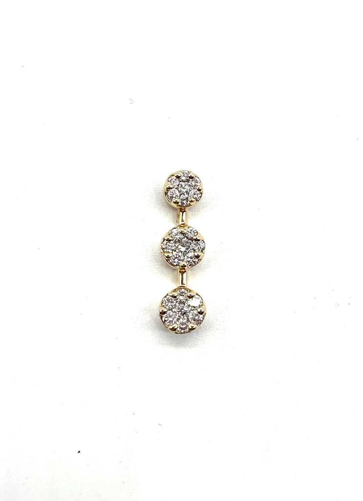 Diamond earring on a white background