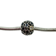 Pandora .925 Sterling Silver/14K Gold "Night Sky" Blue Star and CZ Charm Silver blue star charm with black and gold design on a white background