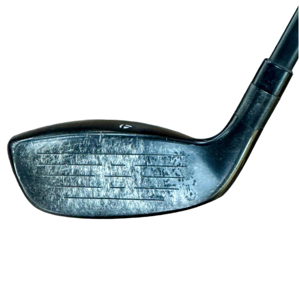 TaylorMade RBZ RocketBallz 5 Hybrid RH Golf Club Close-up of a golf club head on a white background